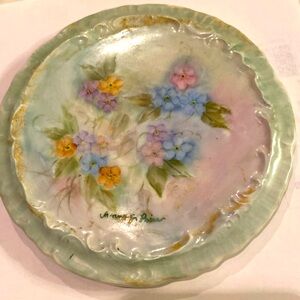 Vintage Hand Painted Plate Flowers